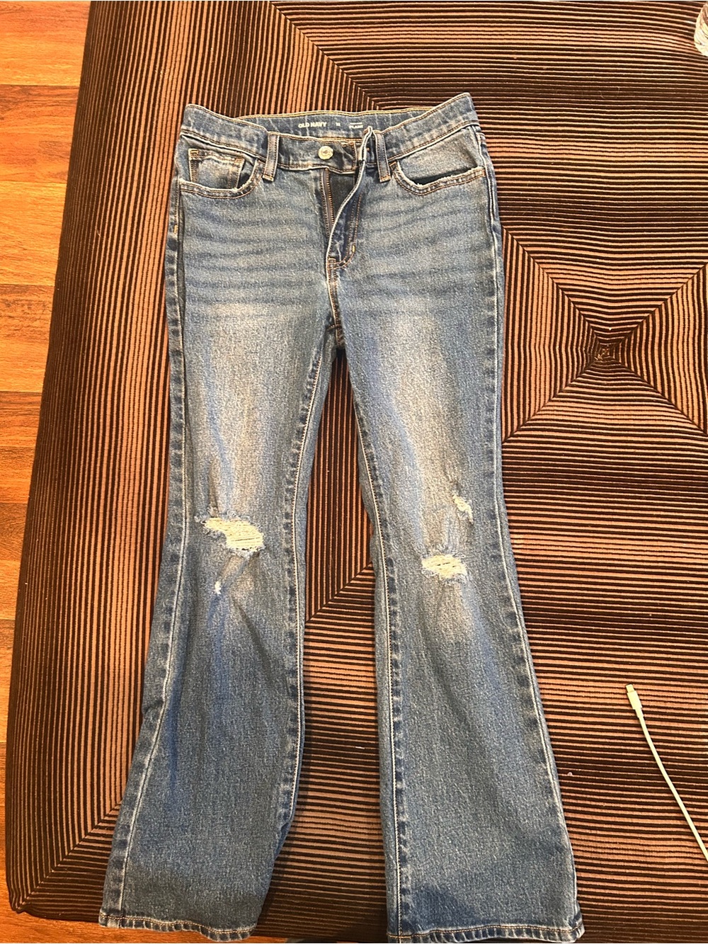 Classic Blue Girls Flared Jeans